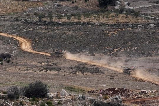 Ισραηλινά τανκς στα Υψίπεδα του Γκολάν